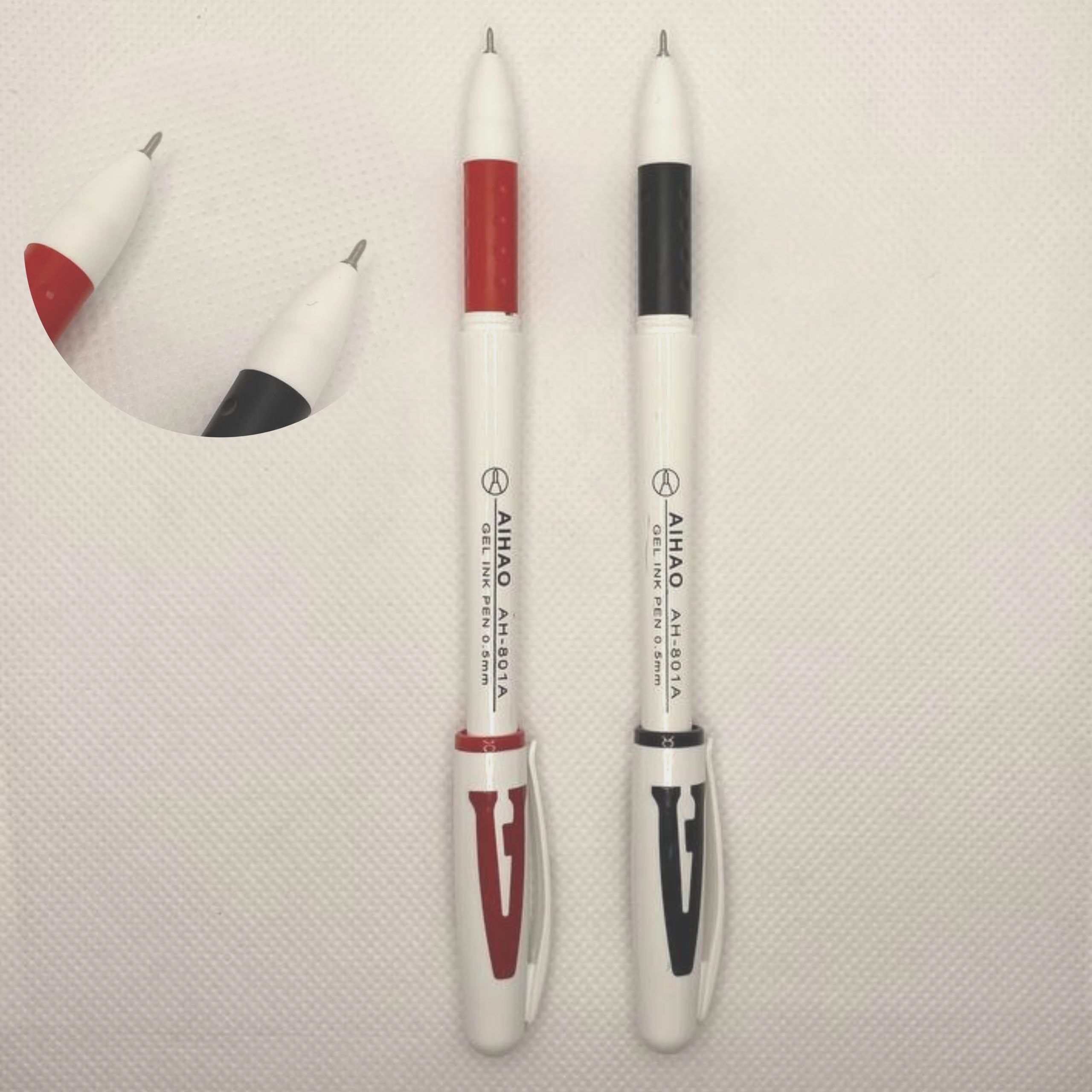 Marqueur pinceau à maquillage - Noir, blanc, rouge - 3 pcs